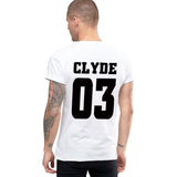 T shirt Couple Clyde 03 blanc