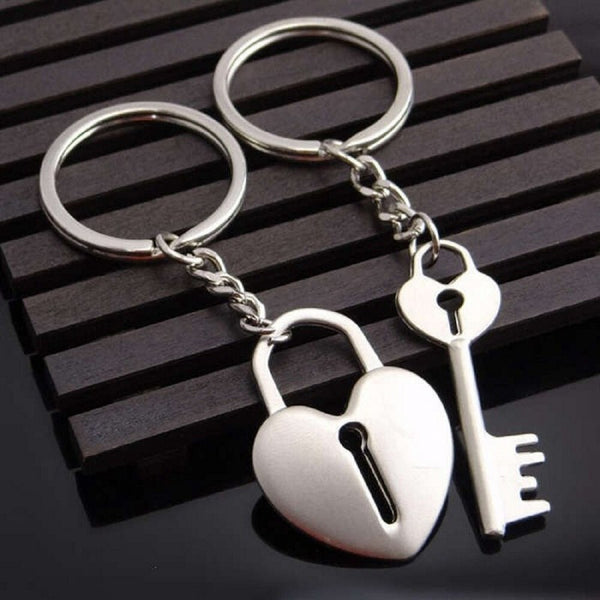 Clé et Cadenas Coeur Porte Clef