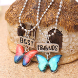 Collier Meilleures Amies Papillon