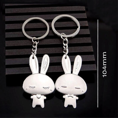 Porte Clé Couple Lapin Mignon