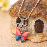 Collier Meilleures Amies Papillon