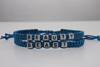 Bracelet pour Couple avec Texte Bleu - Matchingmood