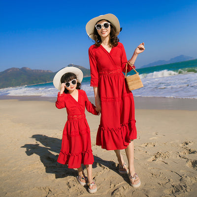 Famille Vetement Assorti Mère Fille
