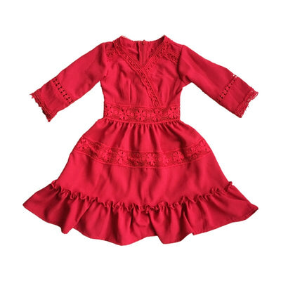 Famille Vetement Assorti Robe Rouge