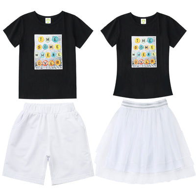 Tenue Pour Photo De Famille T-shirt Short Jupe