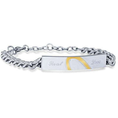 Bracelet Couple Acier Coeur